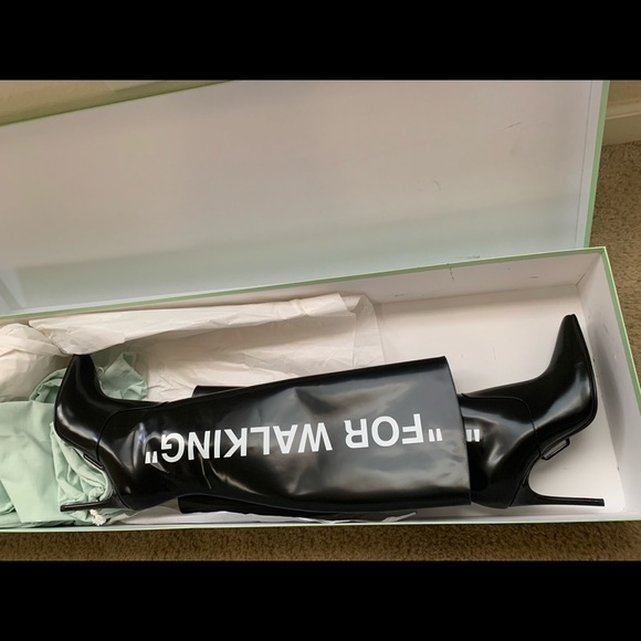 Off-white “For Walking” knee high boots - Picture 4 of 5